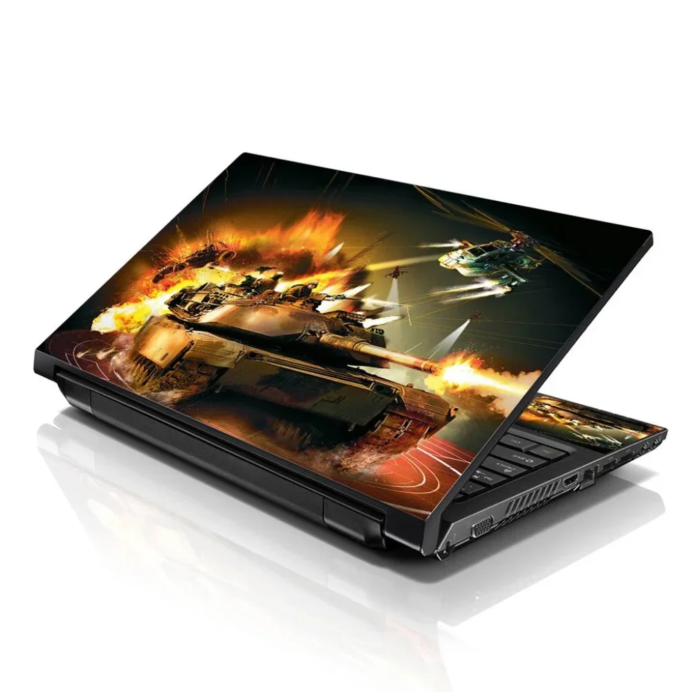 LSS 15.6 & 17.3 Inches Laptop Notebook Skin Sticker Decal - Tank and Helicopter
